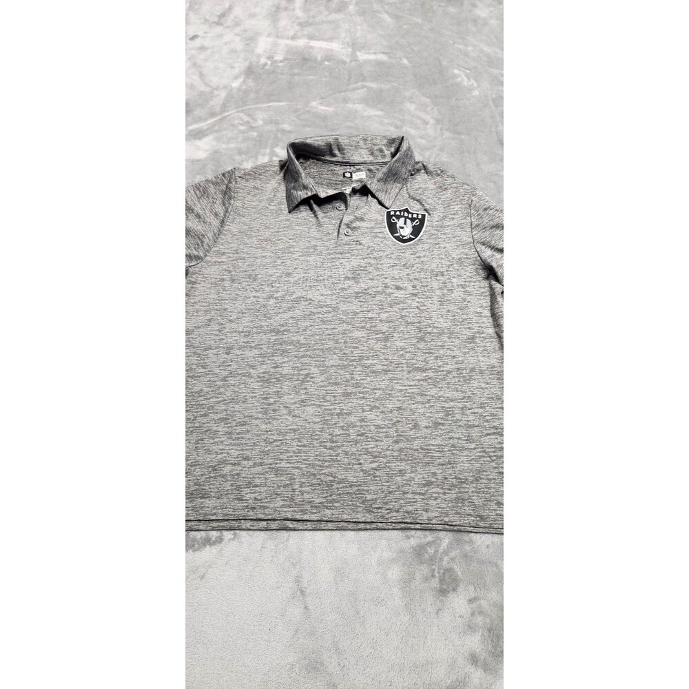 Las Vegas Raiders‎ Men's Large NFL Grey Polo Shirt
